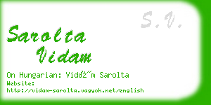 sarolta vidam business card